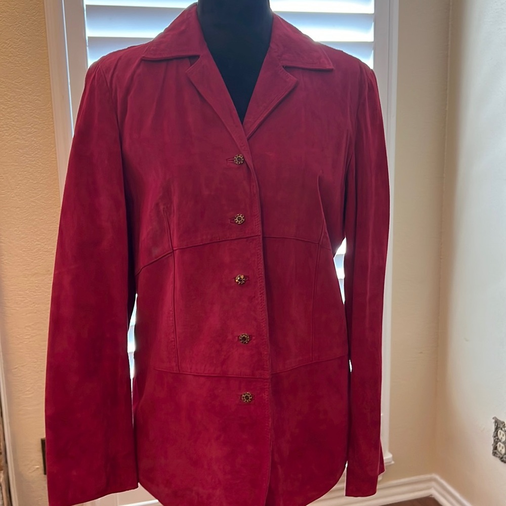 ZaZee,14, Leather adorable red jacket/top,medium
